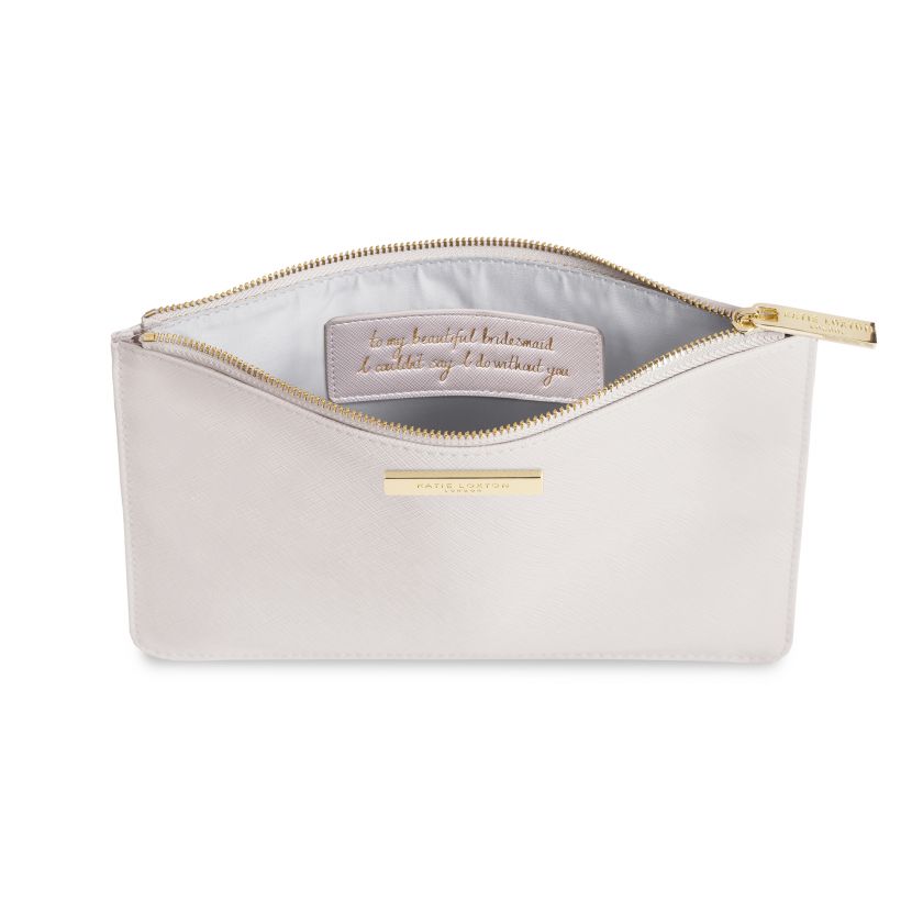 Secret Message Bridesmaid Pearl Pouch